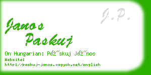 janos paskuj business card